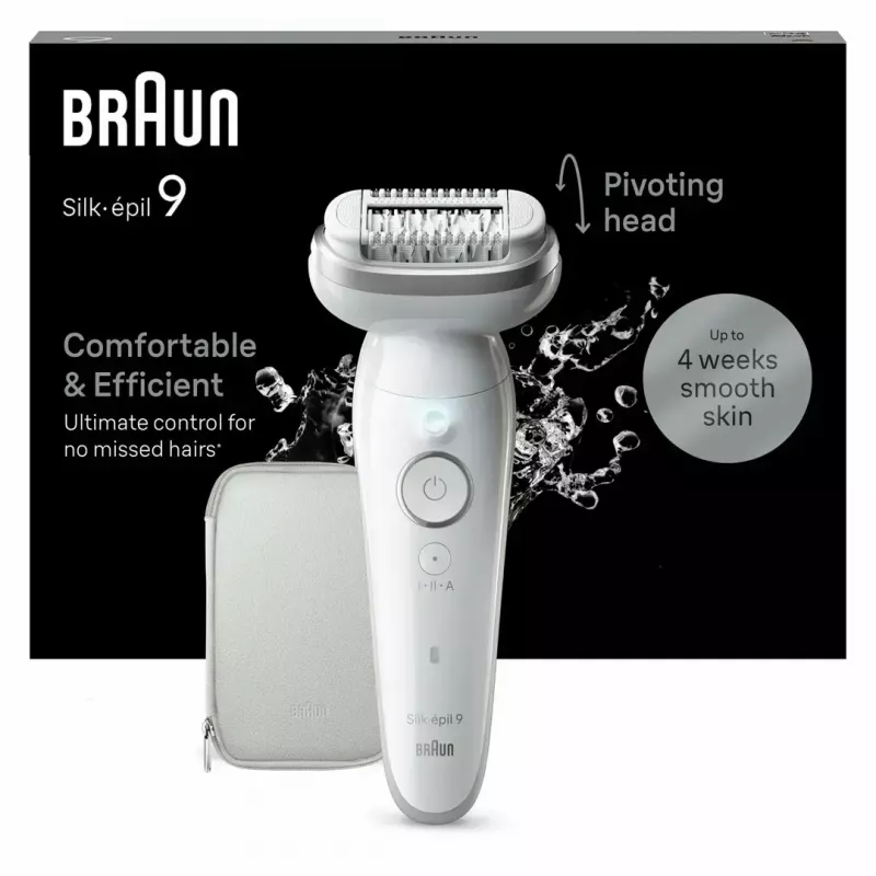Epilatore Braun Silk-épil 9 9-011 40 pinzette argento bianco