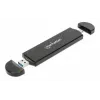 Case per SSD Manhattan M.2 NVMe SATA USB-C USB-A 10 Gbps nero