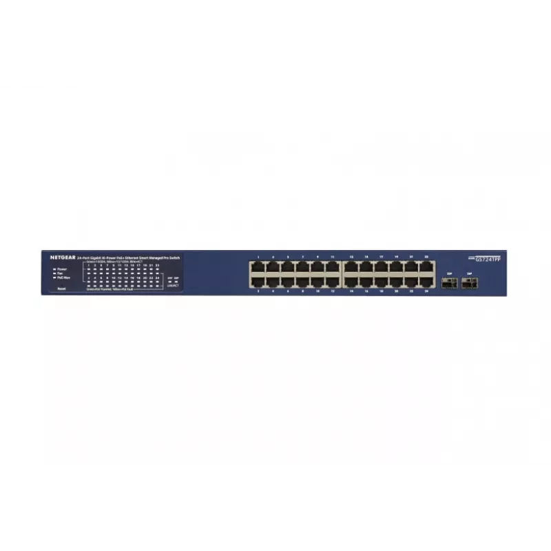 NETGEAR GS724TP-300EUS switch di rete Managed L2/L3/L4 Gigabit Ethernet (10/100/1000) Power over Ethernet (PoE) blu