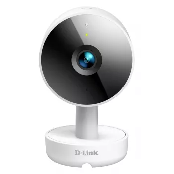 D-Link 2K QHD telecamera Wi-Fi per interni DCS-8350LH, telecamera di videosorveglianza IP, interni, con filo & wireless, Amazon Alexa & Google Assistant, da tavolo, bianco