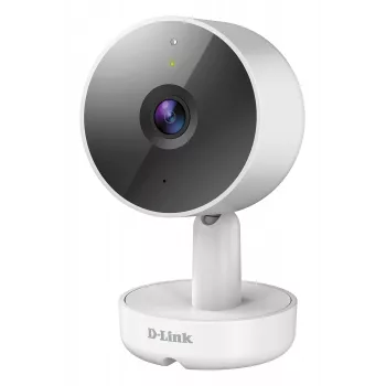 D-Link 2K QHD telecamera Wi-Fi per interni DCS-8350LH, telecamera di videosorveglianza IP, interni, con filo & wireless, Amazon Alexa & Google Assistant, da tavolo, bianco