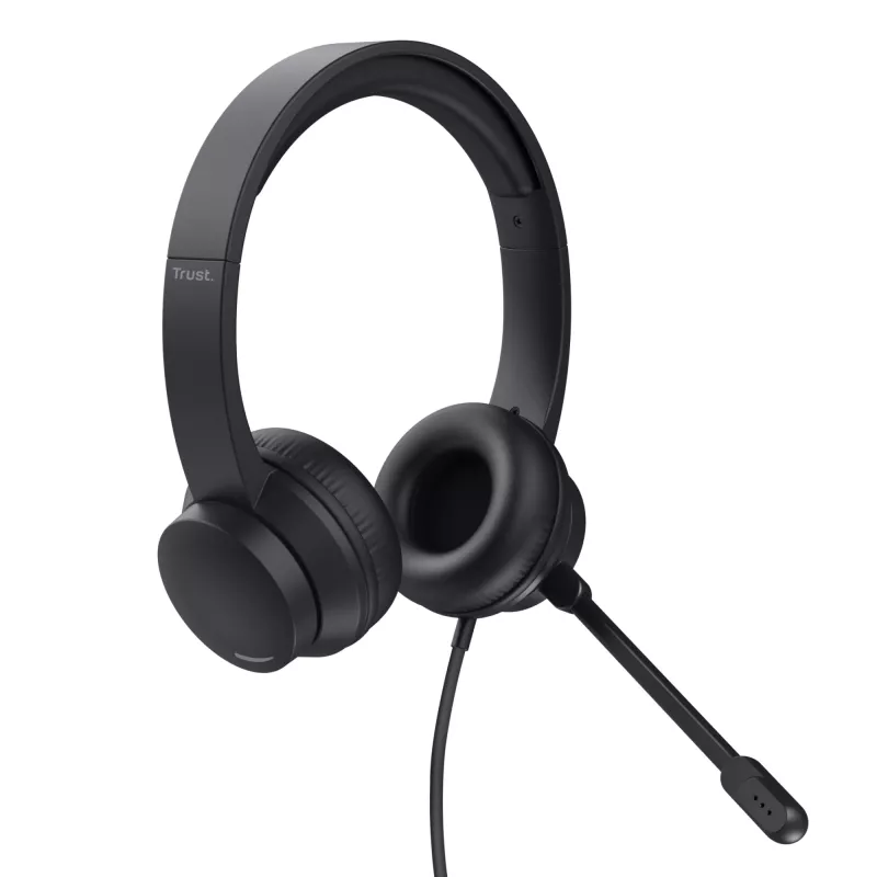 Trust HS-150 headset con filo archetto ufficio/call center nero