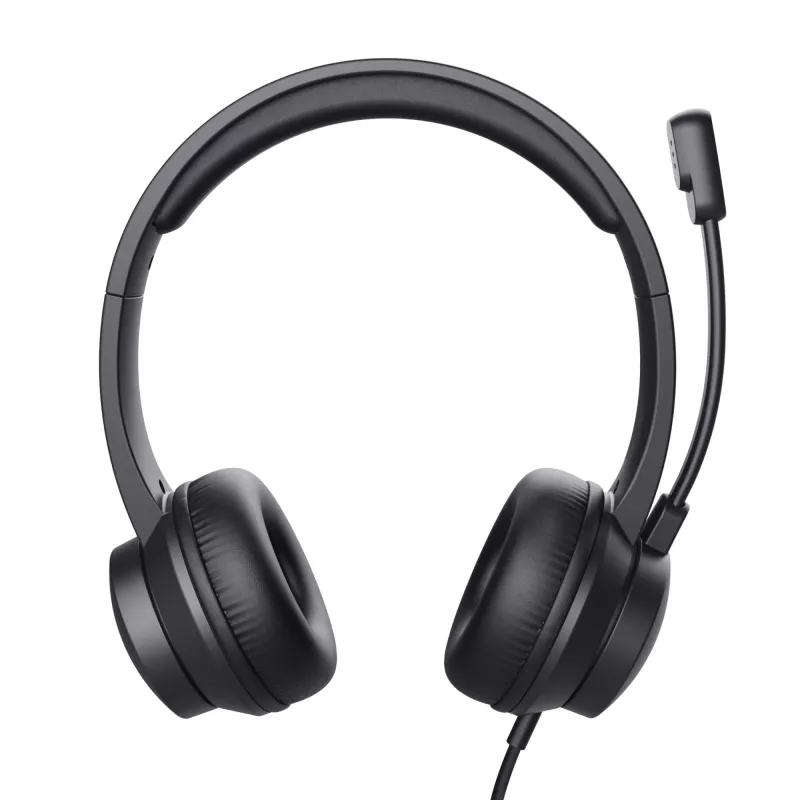 Trust HS-150 headset con filo archetto ufficio/call center nero
