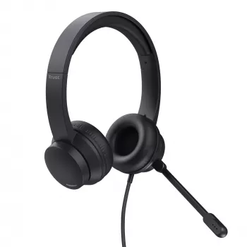 Trust HS-201 headset con filo archetto ufficio/call center USB Type-A nero