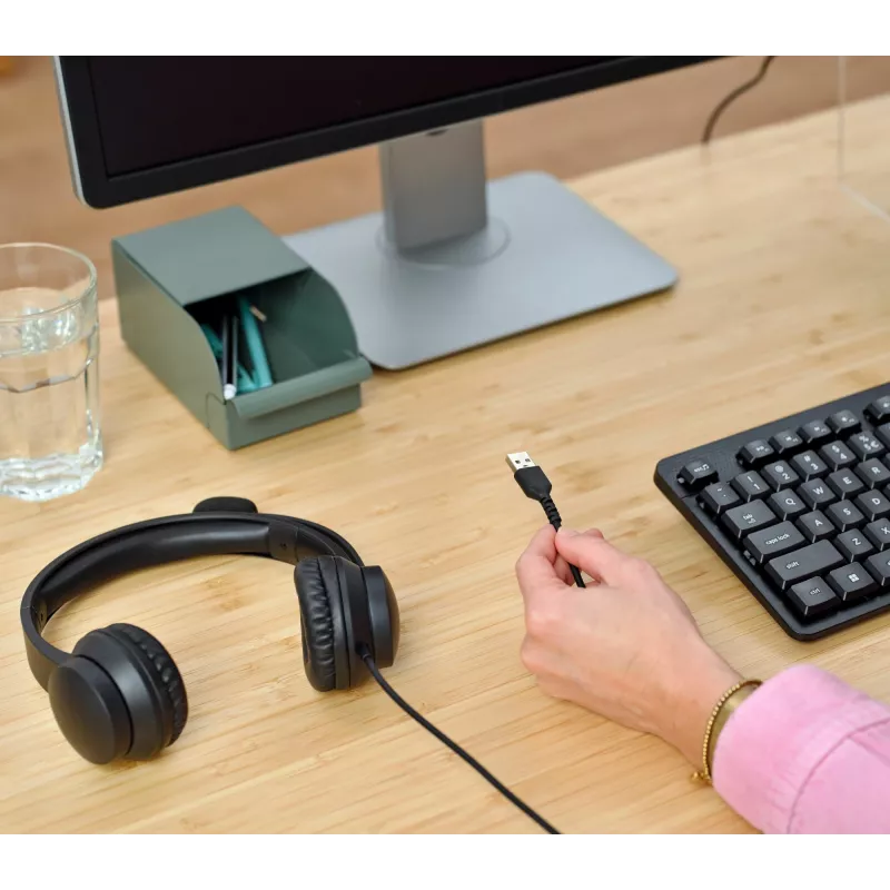 Trust HS-201 headset con filo archetto ufficio/call center USB Type-A nero