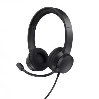 Trust HS-260 headset con filo archetto posteriore ufficio/call center USB Type-A nero