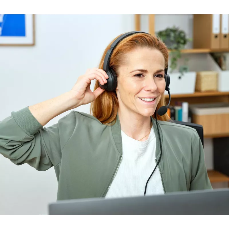 Trust HS-260 headset con filo archetto posteriore ufficio/call center USB Type-A nero