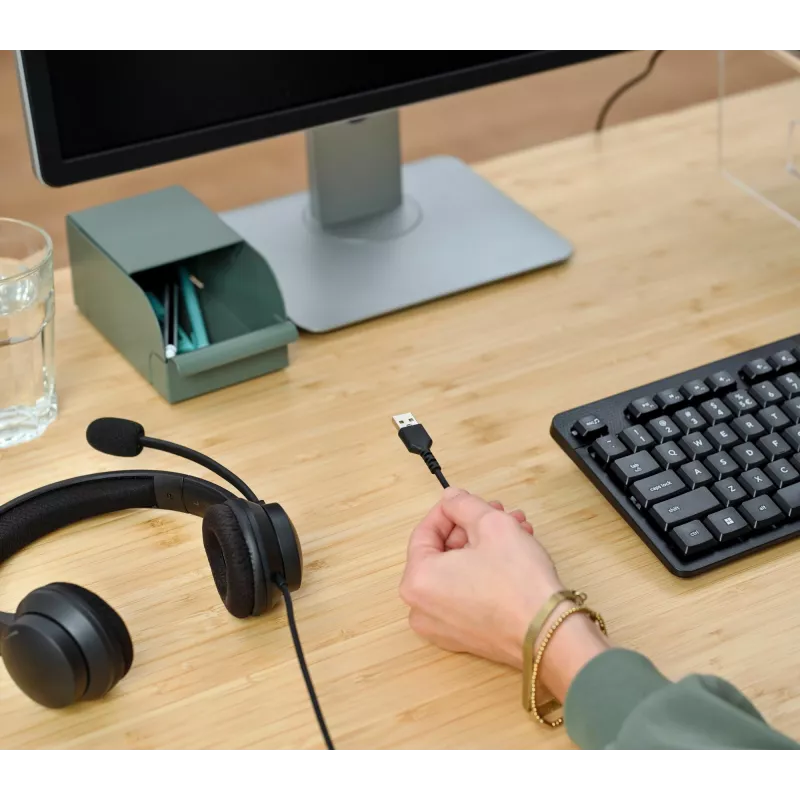 Trust HS-260 headset con filo archetto posteriore ufficio/call center USB Type-A nero