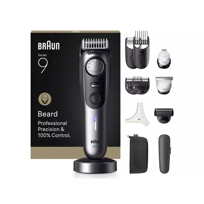 Braun BeardTrimmer 9 BT9560 batteria ricaricabile 52 2 cm bagnato e asciutto nero, grigio