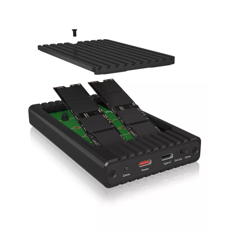 Case SSD ICY BOX IB-2817MCL-C31 nero M.2 alimentato USB