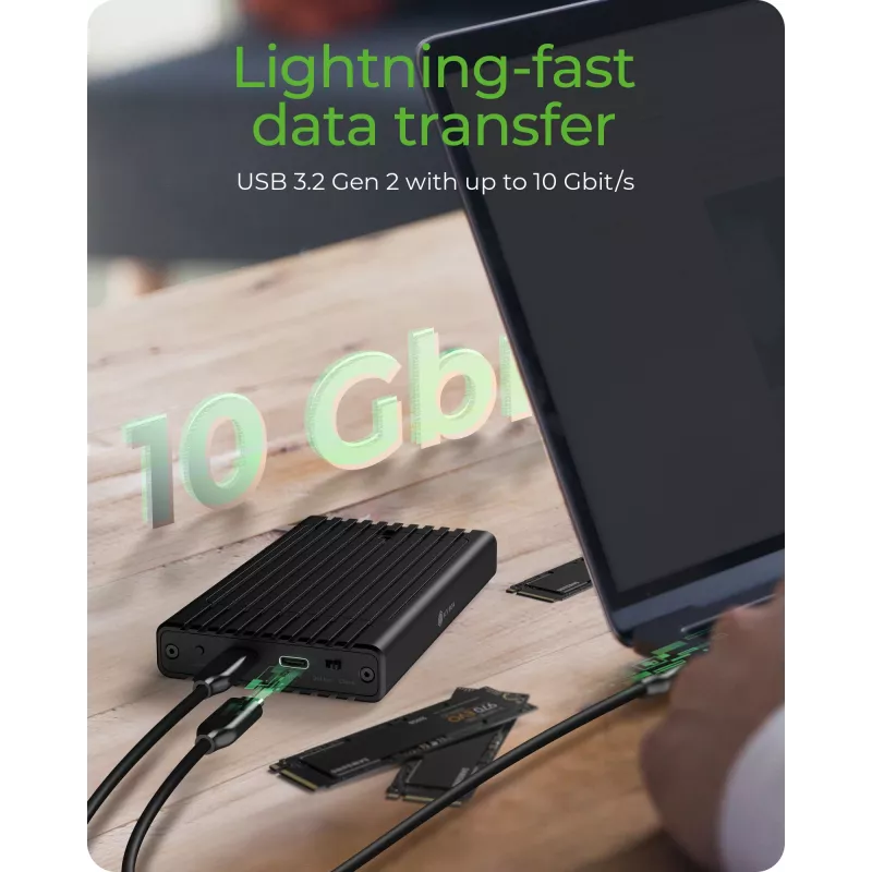 Case SSD ICY BOX IB-2817MCL-C31 nero M.2 alimentato USB