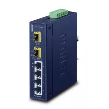 PLANET Ip30 industriale 4 porte 10/100/1000T + 2 porte 100/1000