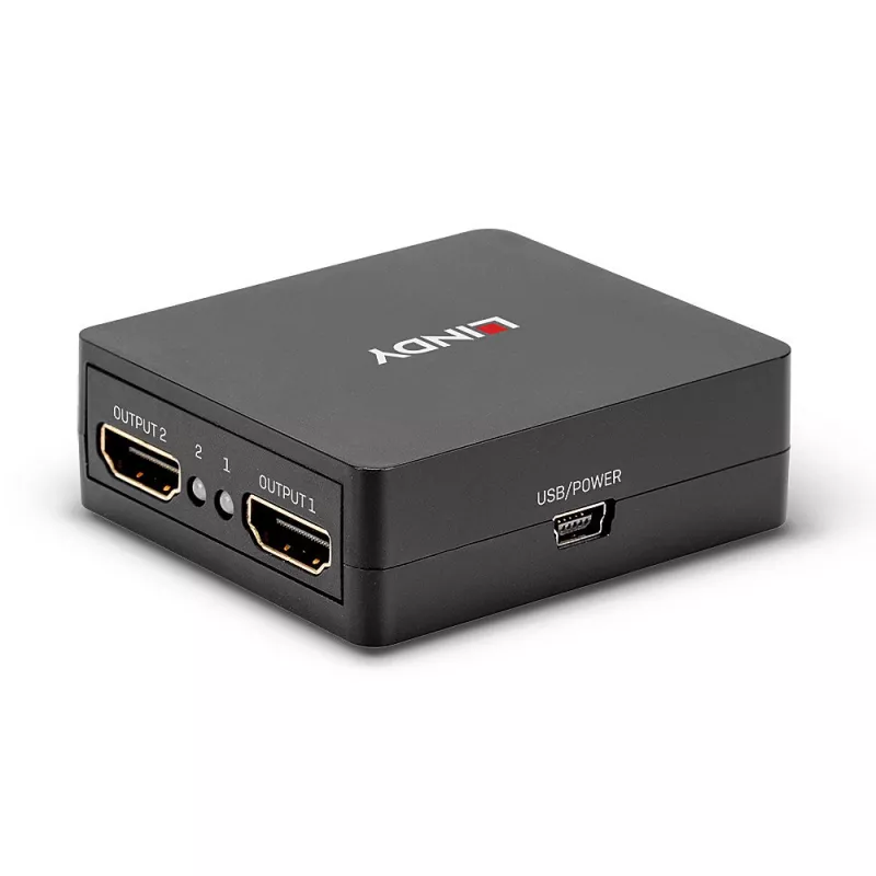 Splitter HDMI 18G Lindy a 2 porte, compatto