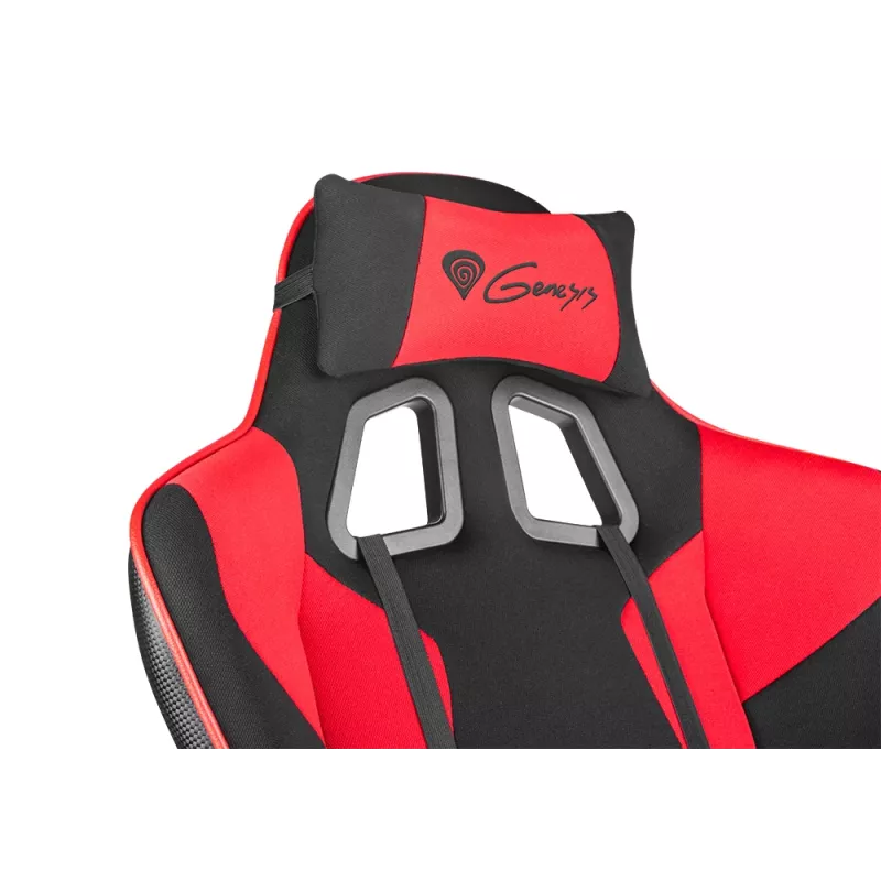 Sedia da gaming per PC GENESIS SX77 seduta imbottita nero, rosso