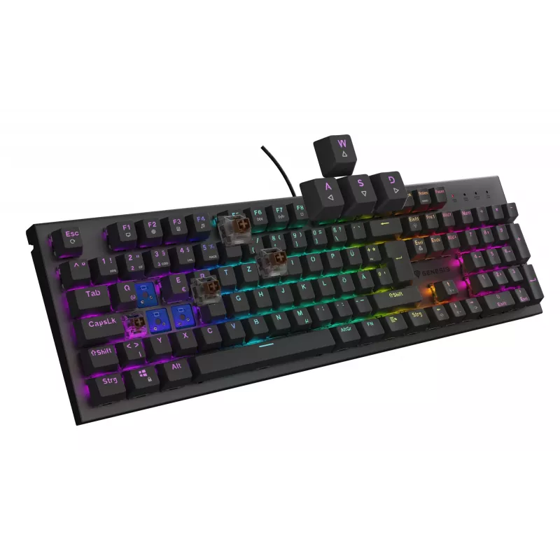 Tastiera da gaming GENESIS Thor 303 USB QWERTZ tedesco nero meccanica RGB