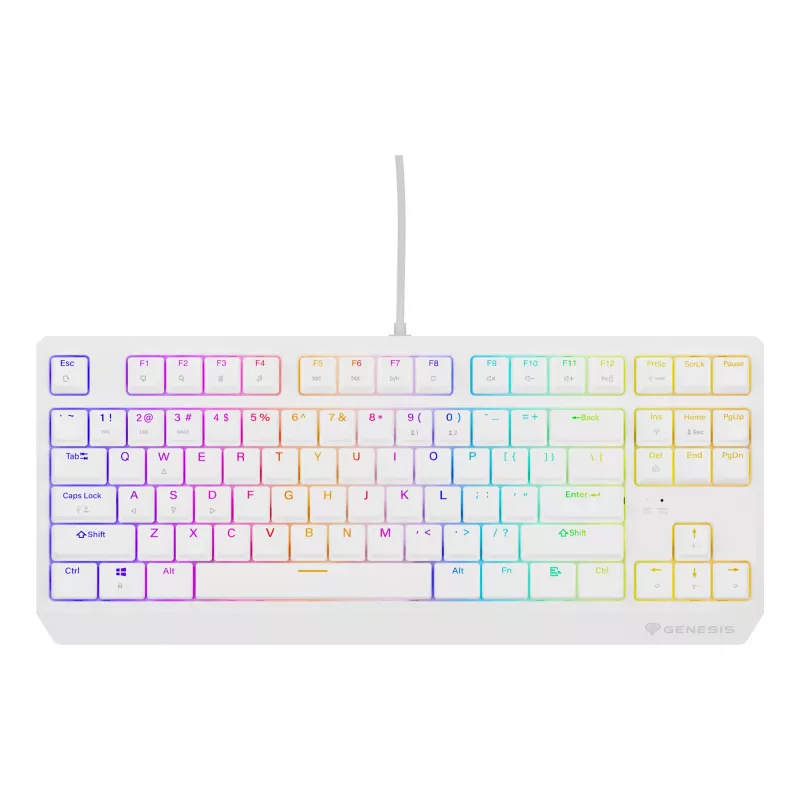 Tastiera da gaming GENESIS Thor 230 TKL USB QWERTY inglese US bianco