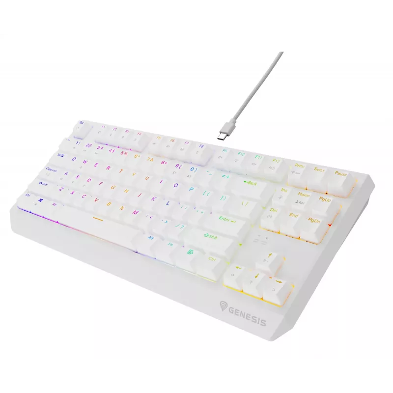 Tastiera da gaming GENESIS Thor 230 TKL USB QWERTY inglese US bianco