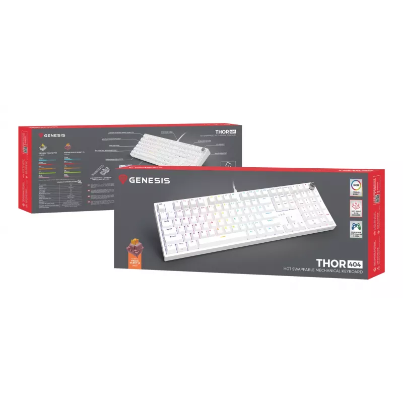Tastiera universale GENESIS NKG-2300 USB QWERTY inglese bianco
