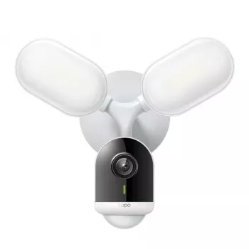 TP-Link telecamera con faretto smart, telecamera di sorveglianza IP, esterno, con filo e wireless, 2800 lm, 5000 K, parete