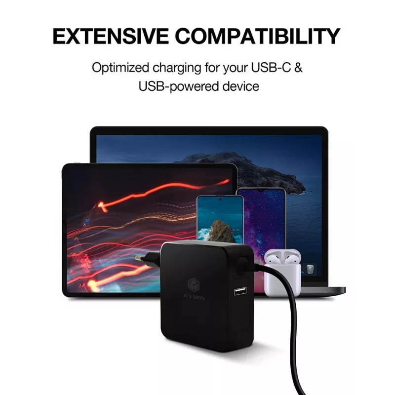 ICY BOX IB-PS101-PD laptop, smartphone, tablet nero AC indoor