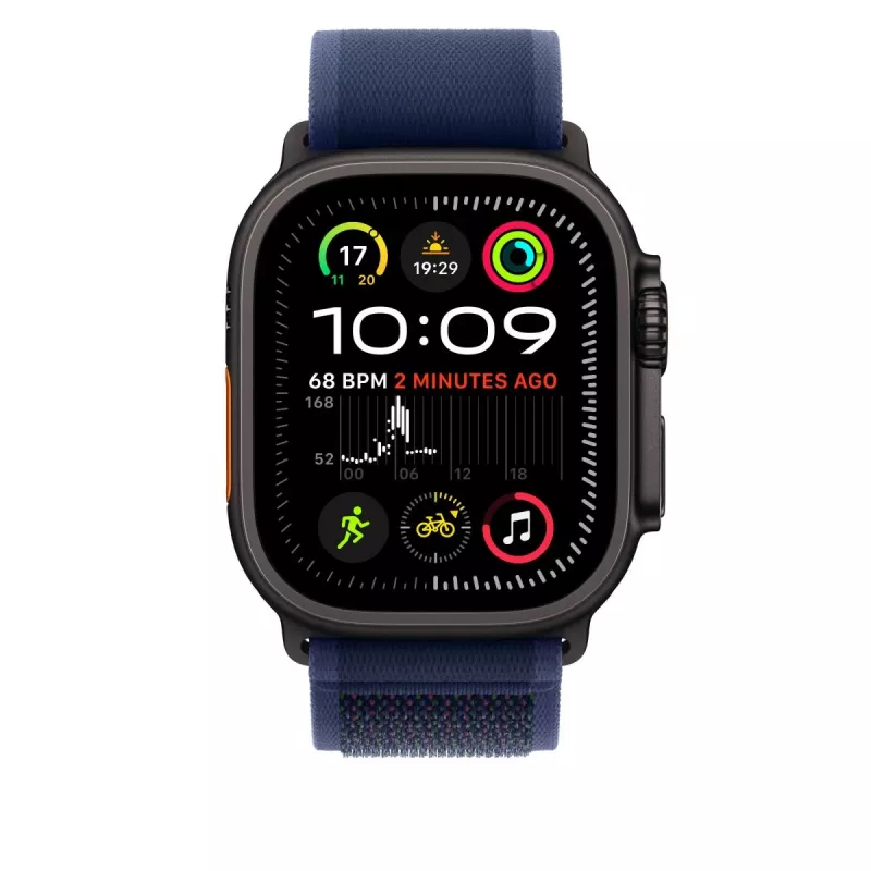 APPLE 49 mm Trail Loop blu – S/M – finitura titanio nero