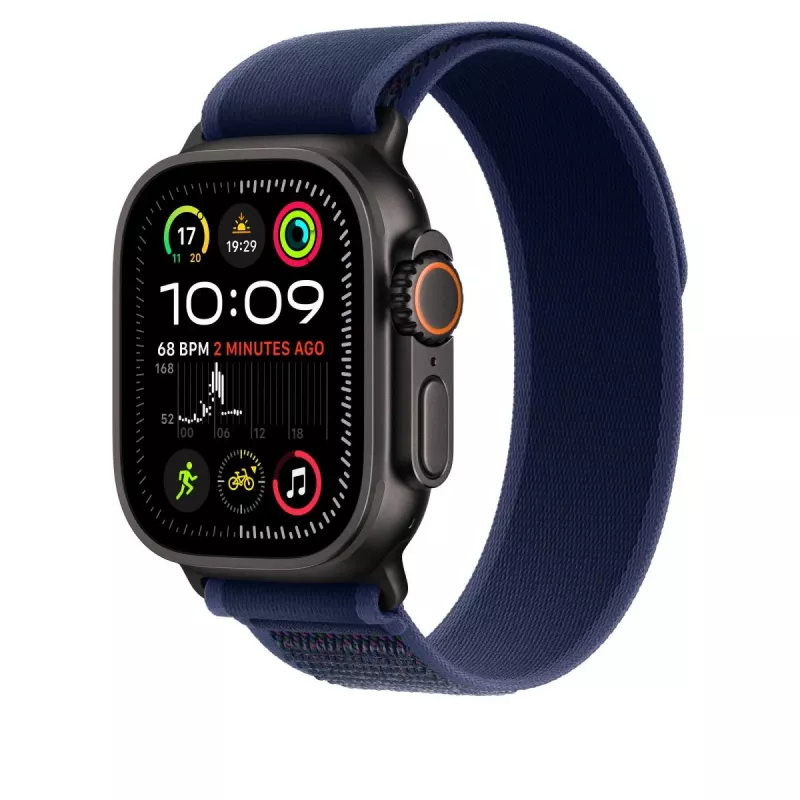 APPLE 49 mm Trail Loop blu – S/M – finitura titanio nero