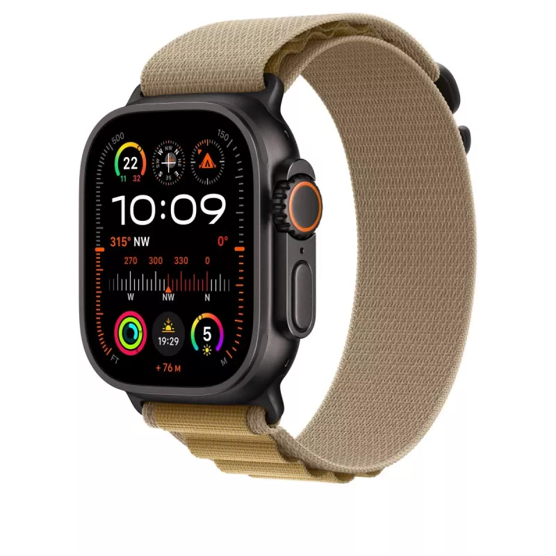 APPLE 49 mm Alpine Loop marrone – piccolo – finitura titanio nero