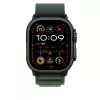 Cinturino Apple 49 mm Alpine Loop verde scuro piccolo finitura titanio nero
