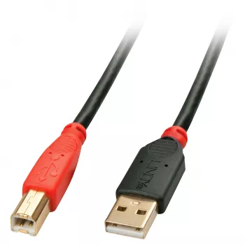 Lindy 15 m cavo attivo USB 2.0 Type-A a B, 15 m, USB A, USB B, USB 2.0, maschio/maschio, nero, rosso