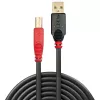 Lindy 15 m cavo attivo USB 2.0 Type-A a B, 15 m, USB A, USB B, USB 2.0, maschio/maschio, nero, rosso