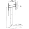 Techly ICA-TR47 supporto TV da pavimento slim, 32-70 pollici, 40 kg, bianco