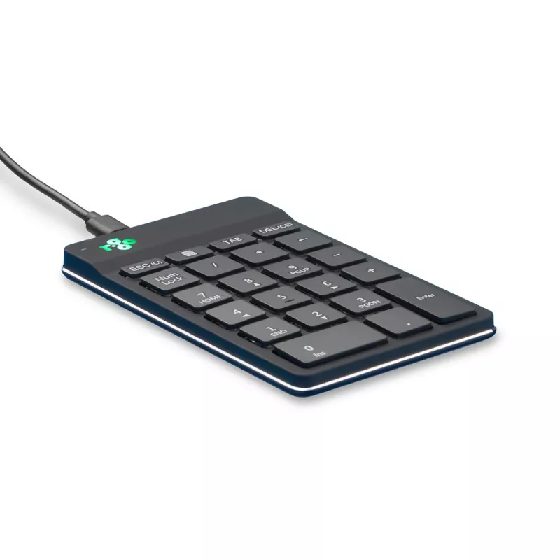 R-Go Tools tastierino numerico R-Go Numpad Break, tastierino numerico ergonomico con software per le pause, con filo, nero