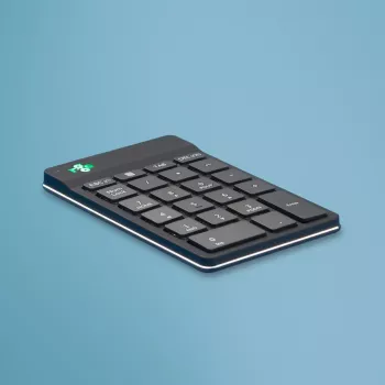 R-Go Tools tastierino numerico R-Go Numpad Break, tastierino numerico ergonomico con software per le pause, Bluetooth, nero