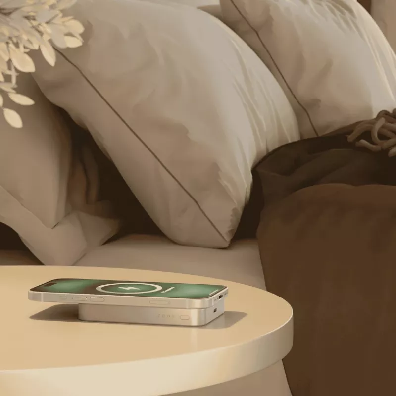 Powerbank ZENS sottile Qi2 Al 10000mah bianco