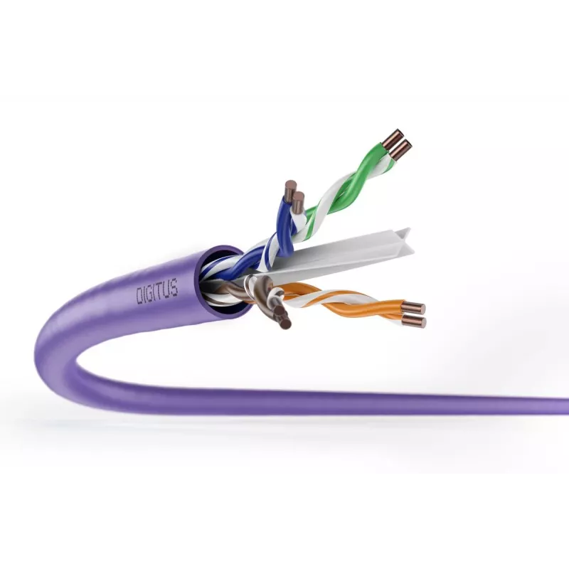 DIGITUS cavo da installazione - CAT6 - U/UTP - B2ca - 100 m - viola