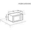 Microonde grill compatto Electrolux EMZ421MMTI — 800 W, 20 l, titanio, piatto rotante 270 mm