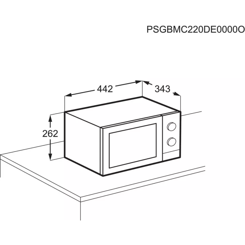 Microonde grill compatto Electrolux EMZ421MMTI — 800 W, 20 l, titanio, piatto rotante 270 mm