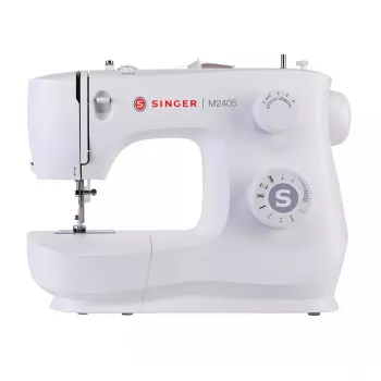 Macchina da cucire semiautomatica SINGER M2405 — meccanica, 11 programmi, 8 punti, 70W, bianca