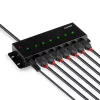 Lindy 42794 hub USB 2.0 industriale in metallo a 7 porte, 480 Mbit/s, staffe di montaggio, alimentatore esterno, nero