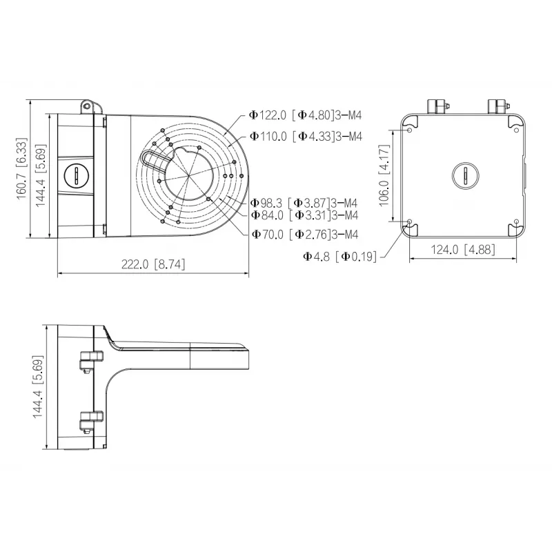 Palo Dahua Technology DH-PFB206W universale bianco filettatura 3/4
