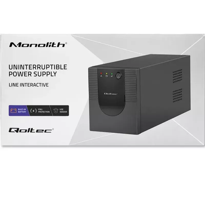 UPS Qoltec 53776 Line-Interactive 1,5 kVA 900 W 4 uscite AC