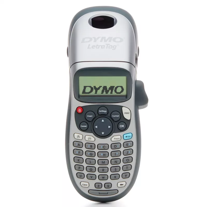 DYMO LetraTag LT-100H etichettatrice portatile | etichettatrice con tastiera ABC e schermo LCD da 13 caratteri di facile utilizzo | per casa o ufficio | argento