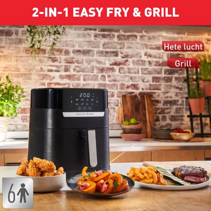Tefal Easy Fry & Grill EY5058 friggitrice ad aria calda monoblocco 4,2 L 1550 W nero