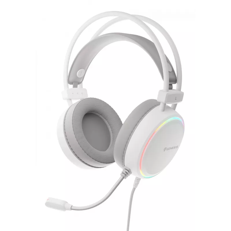 GENESIS NSG-2308 cuffie/headset con cavo archetto gaming USB Type-A bianco