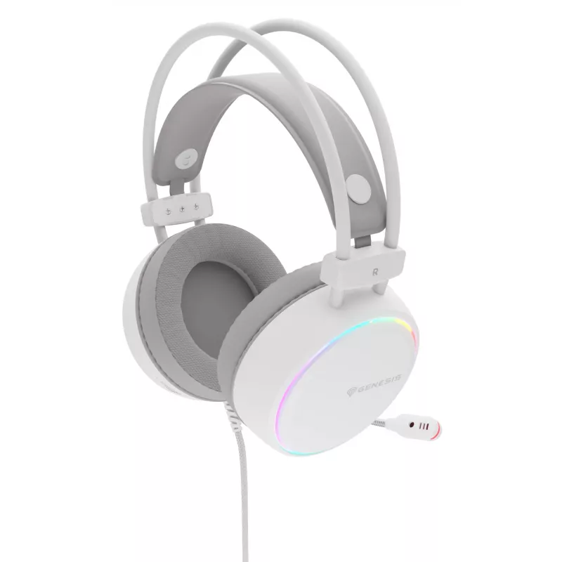GENESIS NSG-2308 cuffie/headset con cavo archetto gaming USB Type-A bianco