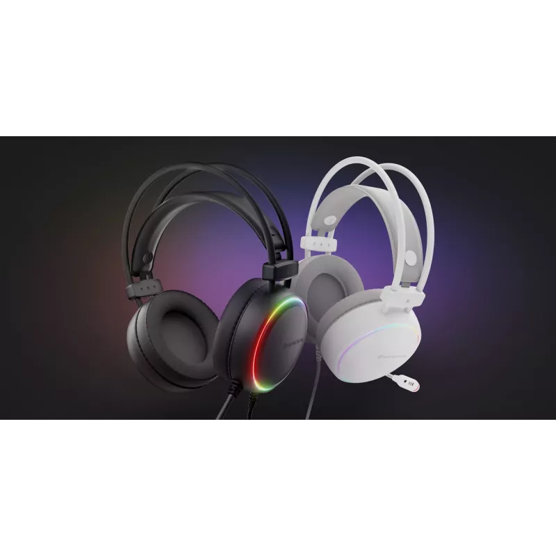GENESIS NSG-2308 cuffie/headset con cavo archetto gaming USB Type-A bianco