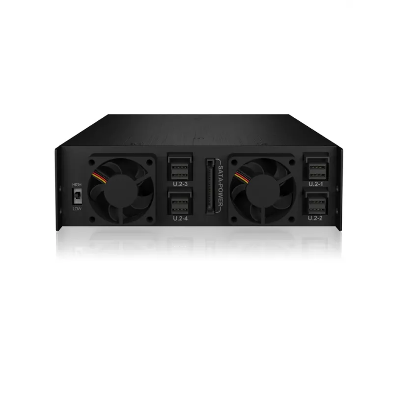 ICY BOX - IB-2242U2K - backplane, 4x U.2 2,5 NVMe SSD (6-15 mm) per 1x vano 5,25 - nero