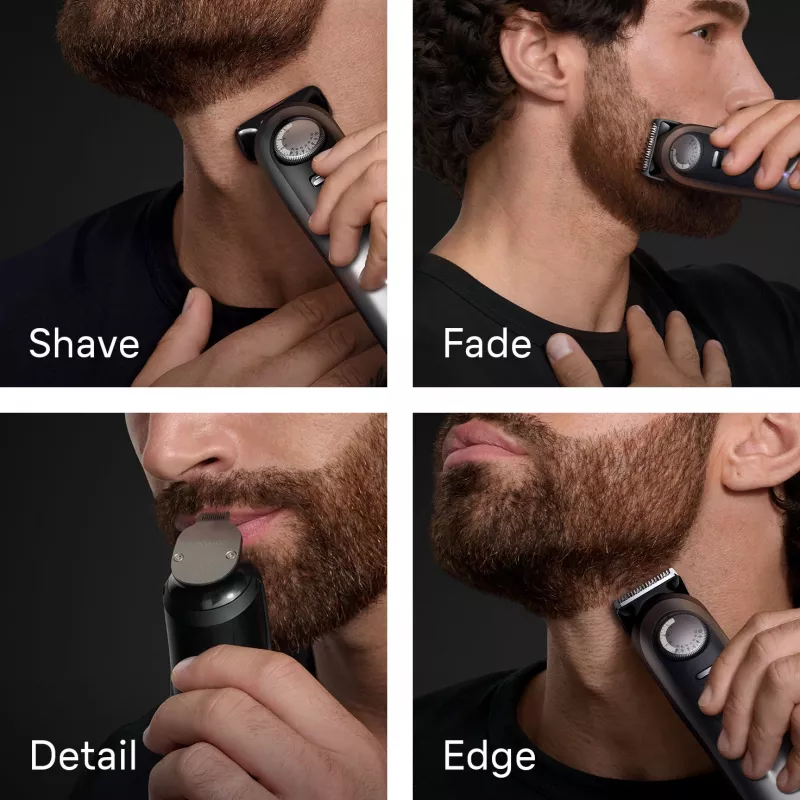 Braun BeardTrimmer 9 BT9560 tagliabarba batteria 52 2 cm bagnato & asciutto nero, argento