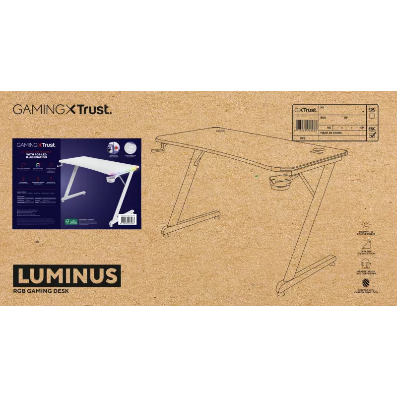Trust GXT 709W LUMINUS bianco