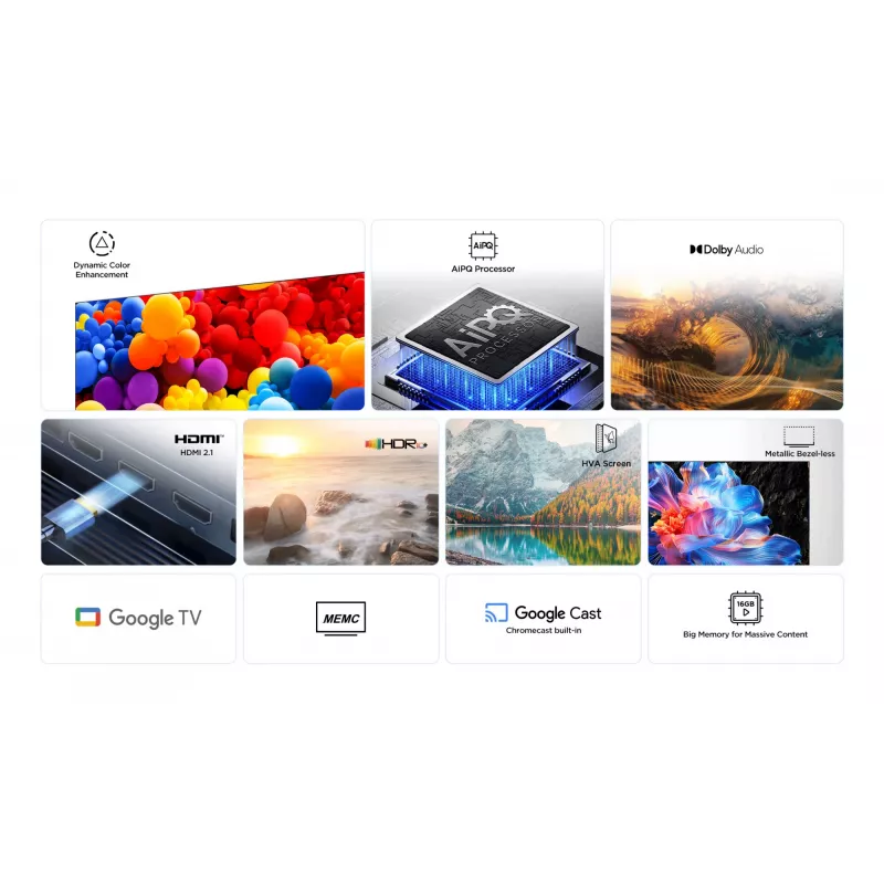 TCL 55P69K TV 139,7 cm (55 inch) 4K Ultra HD Smart TV Wi-Fi nero